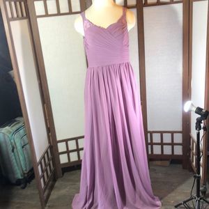 Wisteria Azazie Bridesmaid Flowy Full Length 34 Inch bust size 4